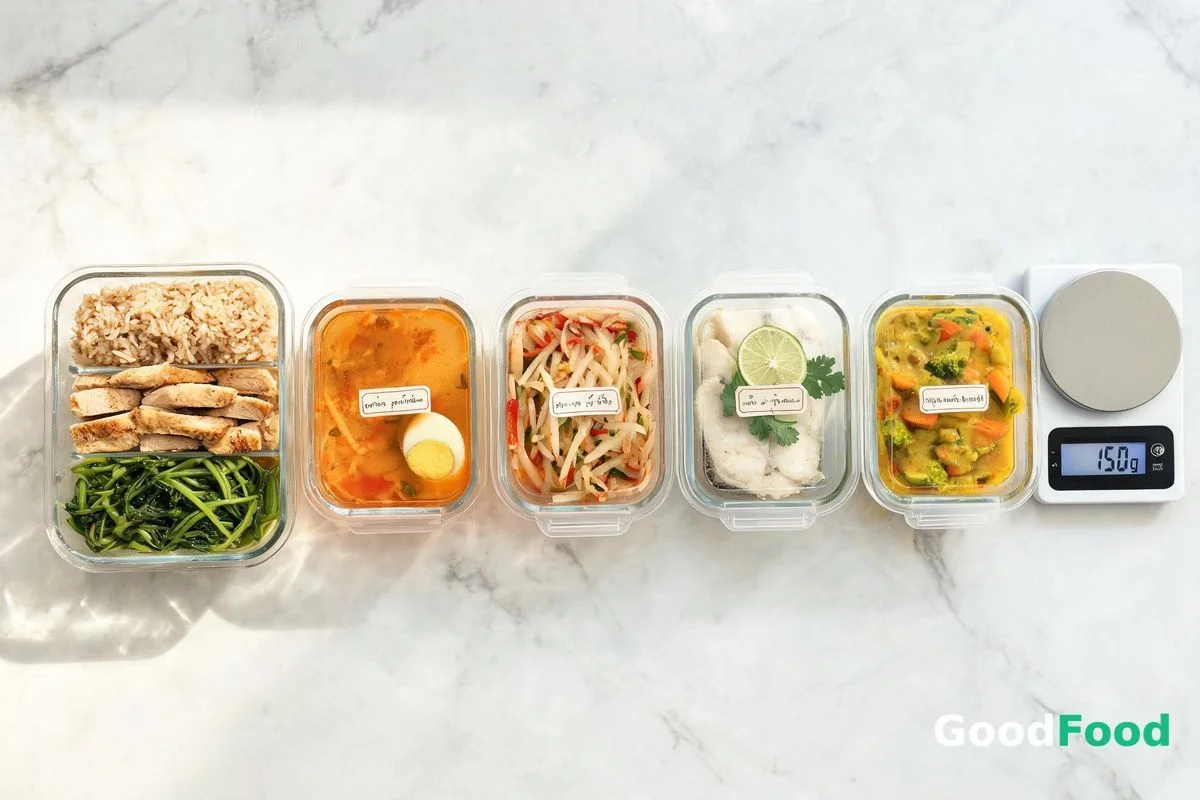 1,400 kcal 7 วัน — เมนูตลาดสดลดน้ำหนักจริง
